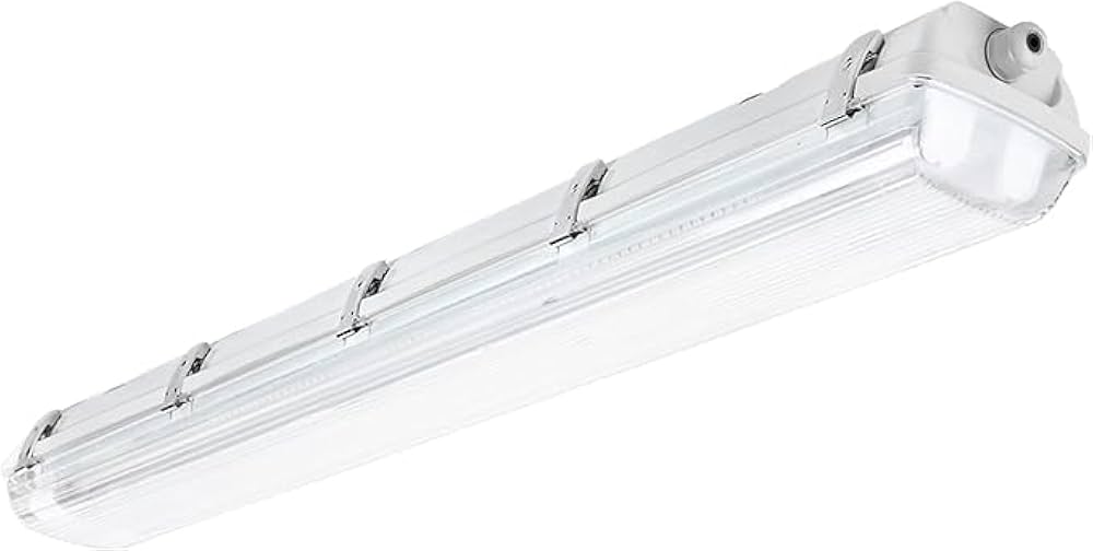 Weatherproof tube light fitting